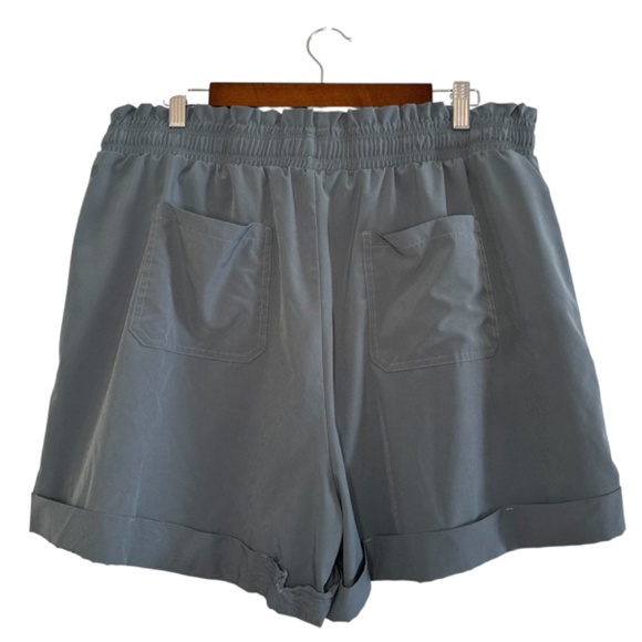 Danskin Slate Blue Paperbag Athletic Shorts - Picture 4 of 6